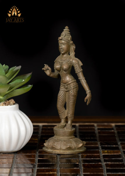 5" Small Bronze Sivagami Divine Goddess Idol