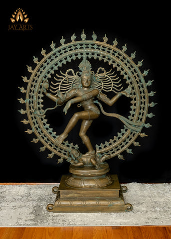 Large 4-Foot Bronze Shiva Nataraja – Symbol of Balance and Energy - Divine Hindu Art