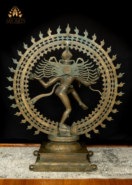Large 4-Foot Bronze Shiva Nataraja – Symbol of Balance and Energy - Divine Hindu Art