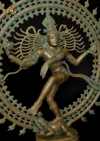 Large 4-Foot Bronze Shiva Nataraja – Symbol of Balance and Energy - Divine Hindu Art