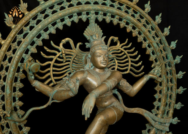 Large 4-Foot Bronze Shiva Nataraja – Symbol of Balance and Energy - Divine Hindu Art