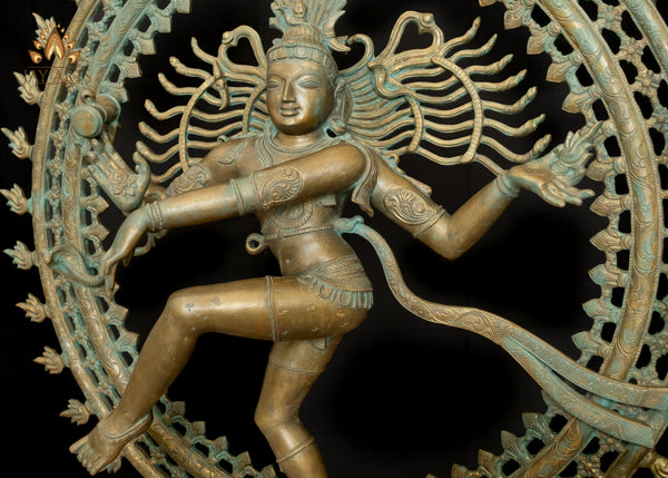 Large 4-Foot Bronze Shiva Nataraja – Symbol of Balance and Energy - Divine Hindu Art