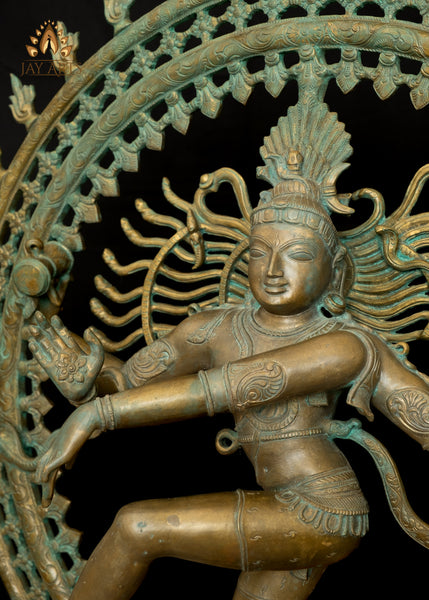 Large 4-Foot Bronze Shiva Nataraja – Symbol of Balance and Energy - Divine Hindu Art