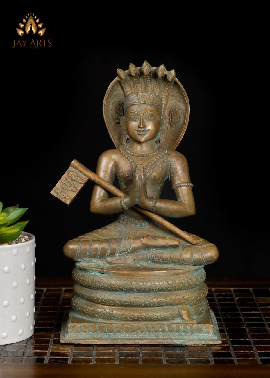 10" Bronze Statue of Manavala Maamunigal The Revered Vaishnava Acharya