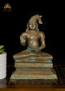9" Bronze Statue of Nammalvar The Revered Vaishnava Saint and Poet