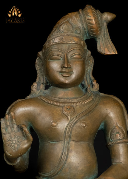 9" Bronze Statue of Nammalvar The Revered Vaishnava Saint and Poet