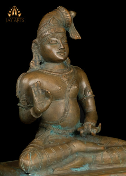 9" Bronze Statue of Nammalvar The Revered Vaishnava Saint and Poet