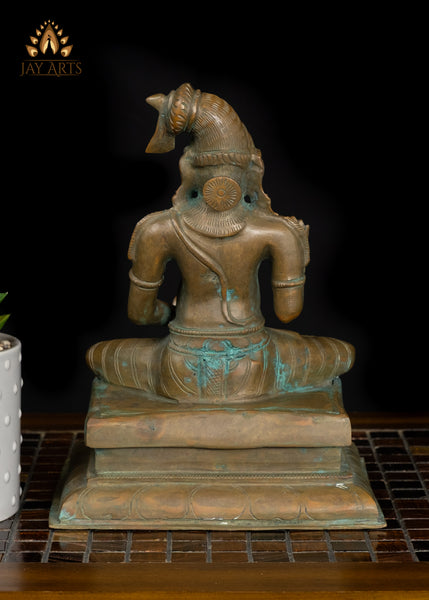 9" Bronze Statue of Nammalvar The Revered Vaishnava Saint and Poet