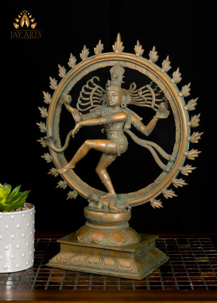 15" Bronze Nataraja Divine Shiva’s Dance - The Eternal Rhythm