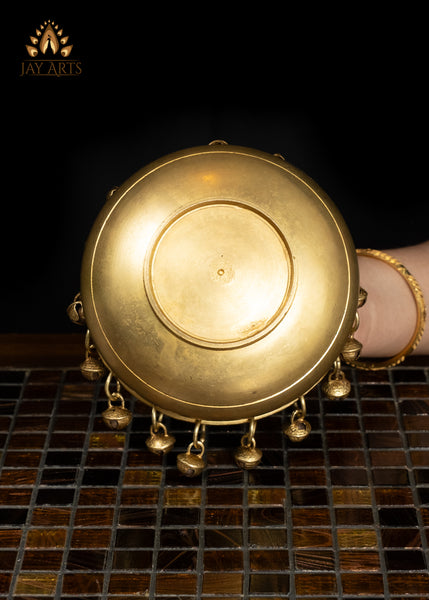 6" Elegant Brass Urli Bowl for Flower Arrangement