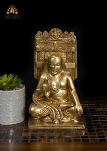 10" Divine Guru Sri Raghavendra Swami Brass Idol