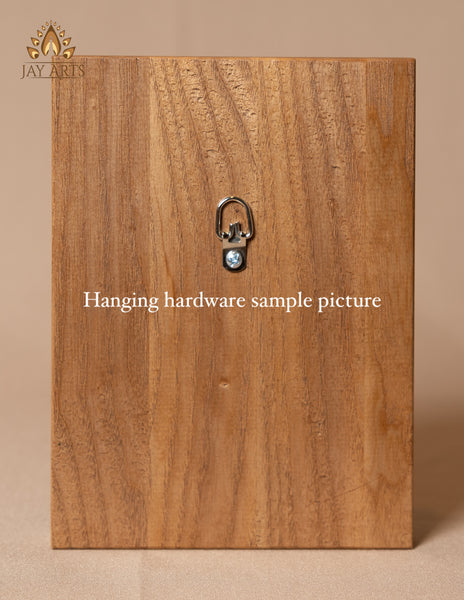 9" Drishti Ganapathi Wood Carving | 8-Armed Ganesha Wall Panel