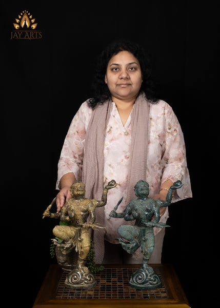 15" Cambodian Style Bronze Hanuman – The Divine Warrior in Motion