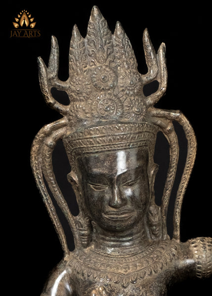 23" Apsara – The Spirit of Khmer Dance Cambodian Bronze Sculpture