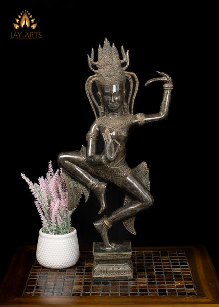 23" Apsara – The Spirit of Khmer Dance Cambodian Bronze Sculpture