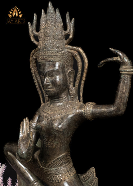 23" Apsara – The Spirit of Khmer Dance Cambodian Bronze Sculpture