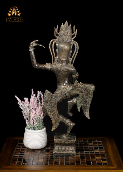23" Apsara – The Spirit of Khmer Dance Cambodian Bronze Sculpture