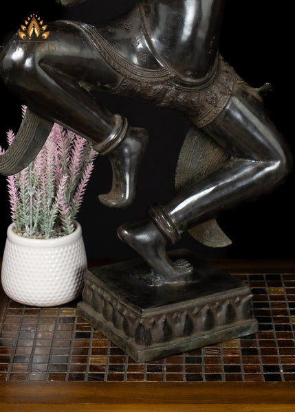 30" Dancing Khmer Style Apsara with Exquisite Details Cambodian Bronze Statue