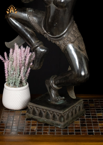 30" Dancing Khmer Style Apsara with Exquisite Details Cambodian Bronze Statue