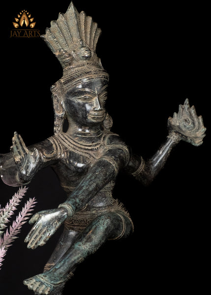 16" Bronze Nataraja Statue Khmer Art Depiction of Shiva’s Cosmic Dance