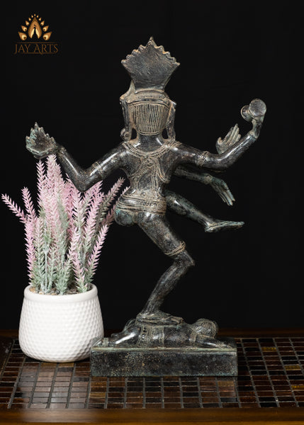 16" Bronze Nataraja Statue Khmer Art Depiction of Shiva’s Cosmic Dance