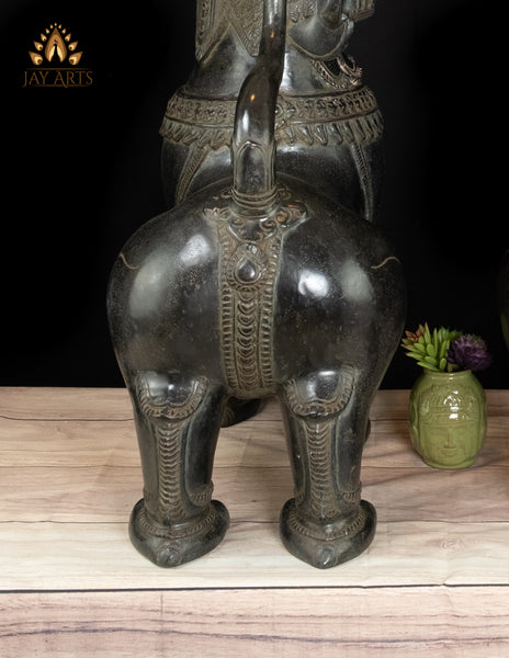 27" Majestic Temple Guardian Lions Meticulously Crafted Bronze Foo Dogs