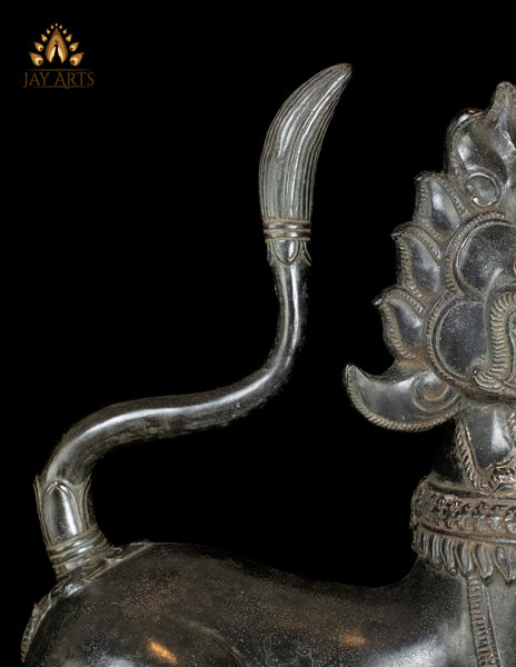 27" Majestic Temple Guardian Lions Meticulously Crafted Bronze Foo Dogs