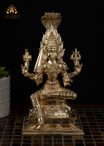 Goddess Mariamman (Hindu Goddess of Rain) 11" Panchaloham Bronze Idol