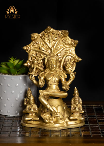 9" Brass Dakshinamurthy Shiva Statue Adi Guru Of Wisdom