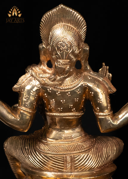 10" Panchaloham Bronze Balambika Statue Lalitasana Pose, Abhaya & Varada Mudra