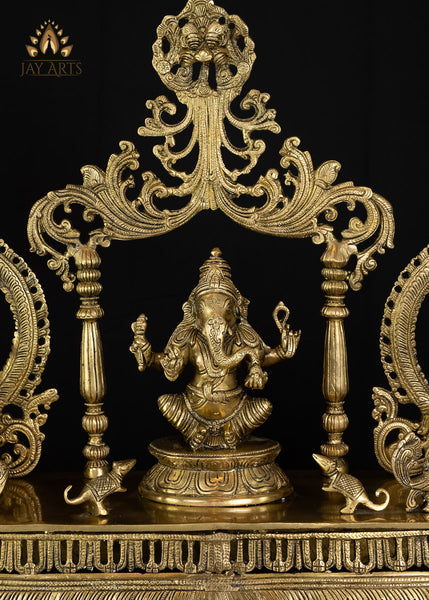 20" The Divine Trinities - Lord Ganesh, Goddess Lakshmi and Goddess Saraswathi