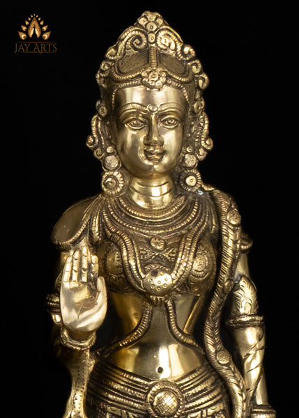 24" Large Brass Ram Parivar Set on Lotus Pedestal Exquisite Detailing | Hindu God Statues