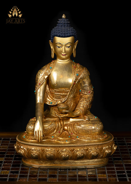 13" Shakyamuni Buddha Copper Statue from Nepal