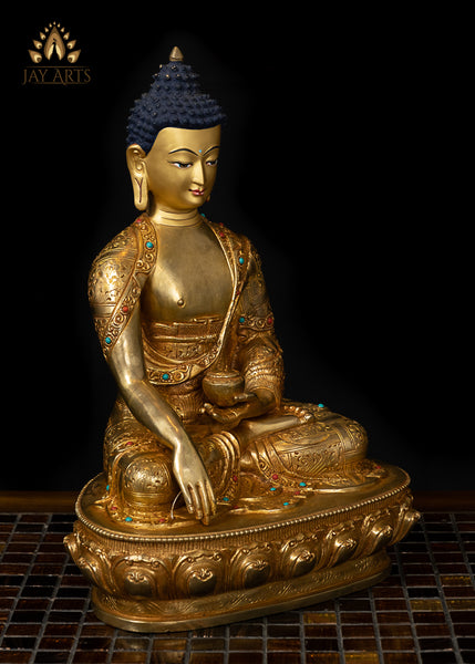 13" Shakyamuni Buddha Copper Statue from Nepal