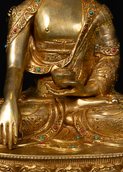 13" Shakyamuni Buddha Copper Statue from Nepal