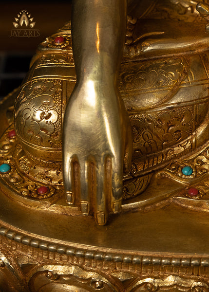 13" Shakyamuni Buddha Copper Statue from Nepal