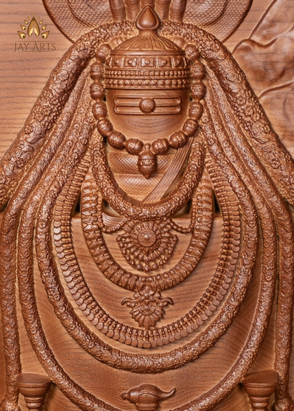 Lord Arunachaleswara with his consort Sri Unnamalai Amman 20"H x 27"W - Annamalaiyar Wood Carving