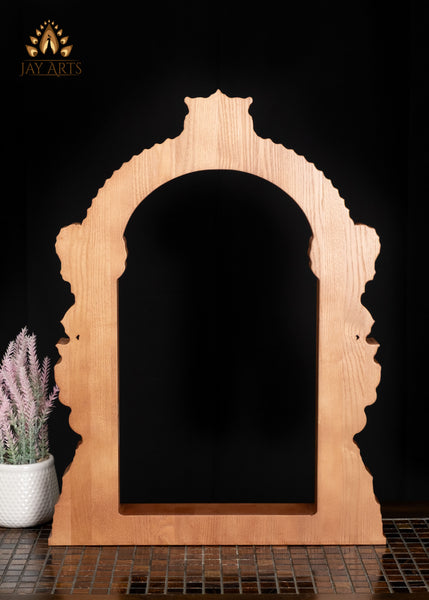 20" Temple-Style Decorative Frame with Kirtimukha Face & Yali Lions Pillars