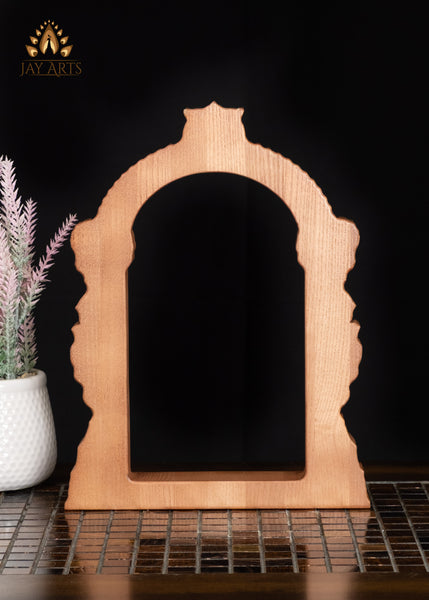 12" Temple-Style Decorative Frame with Kirtimukha Face & Yali Lion Pillars