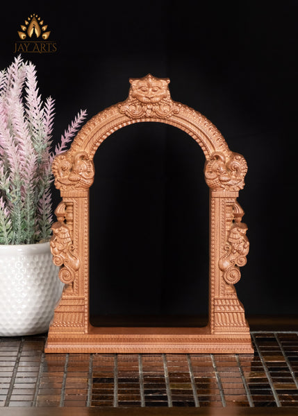 10" Charming Temple-Style Wood Arch | Elegant Wall Decor
