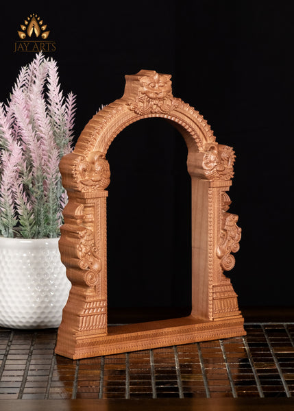 10" Charming Temple-Style Wood Arch | Elegant Wall Decor