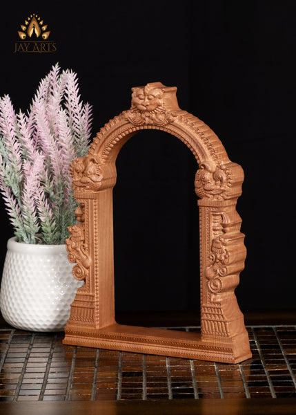 10" Charming Temple-Style Wood Arch | Elegant Wall Decor