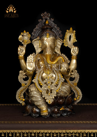 21” Varaganapati (Bestower of boons) - Brass Ganesh Statue