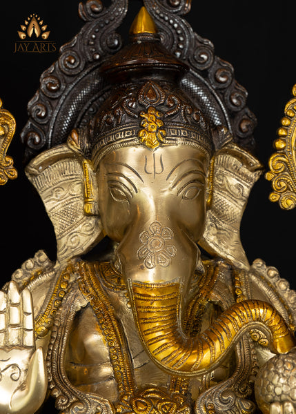 21” Varaganapati (Bestower of boons) - Brass Ganesh Statue