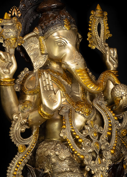 21” Varaganapati (Bestower of boons) - Brass Ganesh Statue