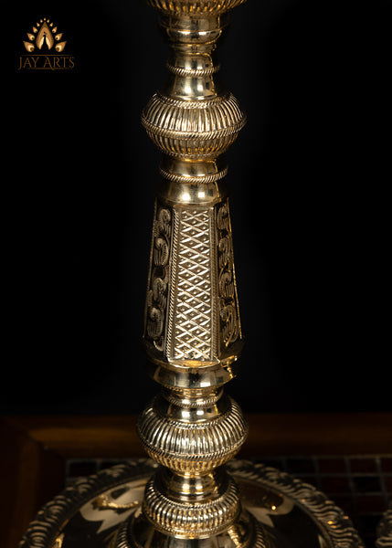 24" Traditional Bird Lamp Set (Annam Lamps) from South India