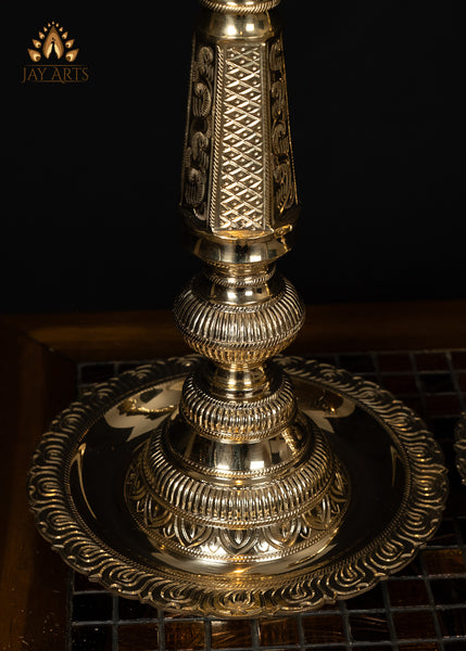 24" Traditional Bird Lamp Set (Annam Lamps) from South India