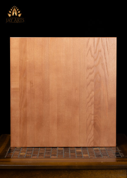 16" Vallabha Ganapati with Devi Wood Carving | Ganesha Wall Panel