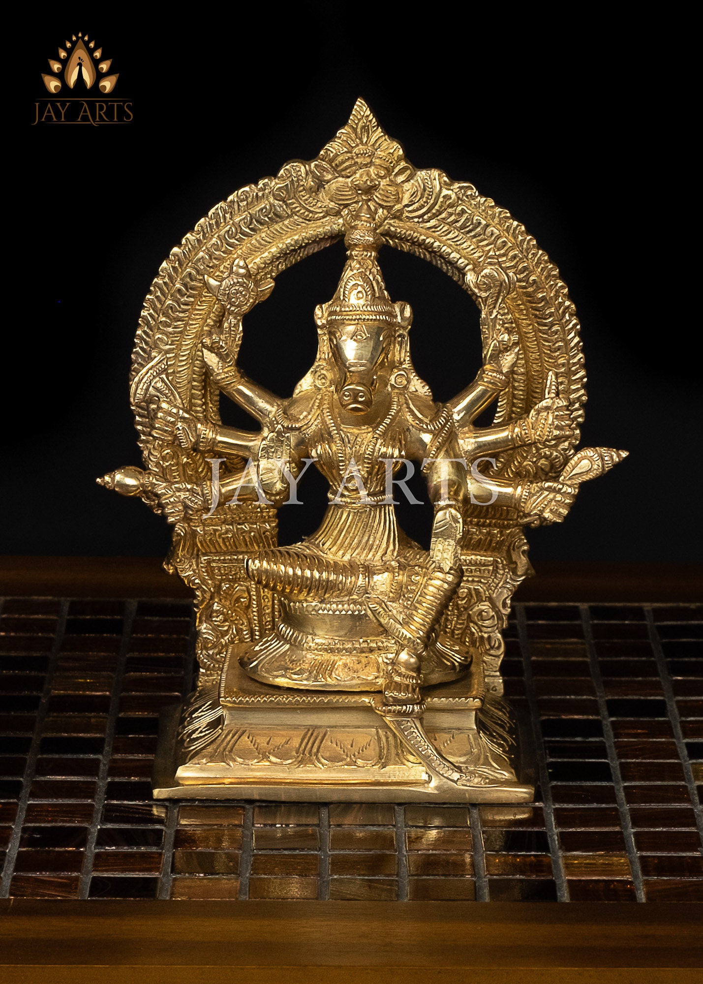 8" Goddess Varahi Amman Brass Statue