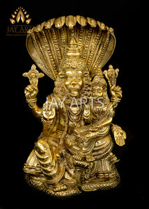 Brass Lakshmi Narasimha 11"